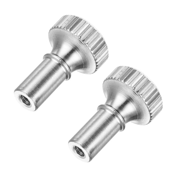 2Pcs Lamp Turn Knob On/Off Brass Light Switch Knob Lamp Knob Lamp Switch Extension 19mm Length for Lamp Socket, Silver