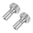 thumbnail image 1 of 2Pcs Lamp Turn Knob On/Off Brass Light Switch Knob Lamp Knob Lamp Switch Extension 19mm Length for Lamp Socket Switch, Silver, 1 of 6
