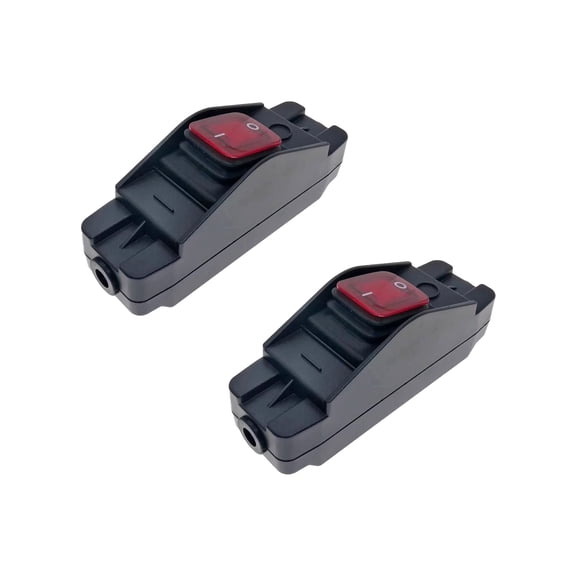 2Pcs Large Current Inline Cable Rocker Switches Waterproof Inline Cord Switches With Indicators Light Easy to Install