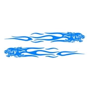 2Pcs Large Flame Sticker 24cm Car Engine Hood Decals Auto Styling Decor Gift for Boy Husband