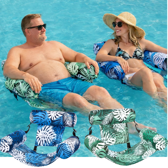 2Pcs Large Inflatable Pool Floats Chair Adult Heavy Duty Floating Pool Lounger 40 Inch Pool Float Loungers for Summer Party Beach Essentials