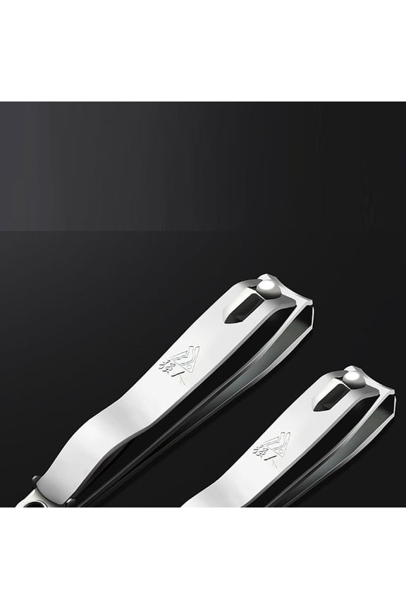 2Pcs Large Nail Clipper with Flat Edge, Heavy-Duty Stainless Steel Toenail Clippers for Thick Nails, Manicure Pedicure Tool, Individually Packaged, B