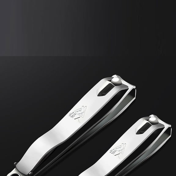 2Pcs Large Nail Clipper with Flat Edge, Heavy-Duty Stainless Steel Toenail Clippers for Thick Nails, Manicure Pedicure Tool, Individually Packaged, B