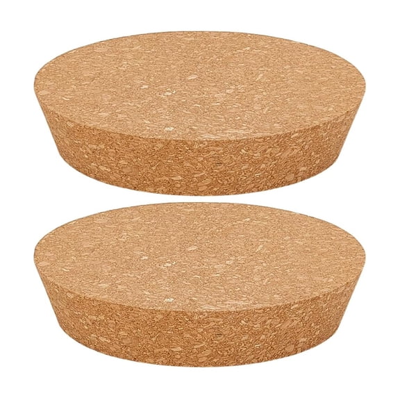 2Pcs Large Tapered Cork Plugs Wooden Cork Stopper Glass Jar Wine Bottle Lid Natural Soft Replacement for Kitchen
