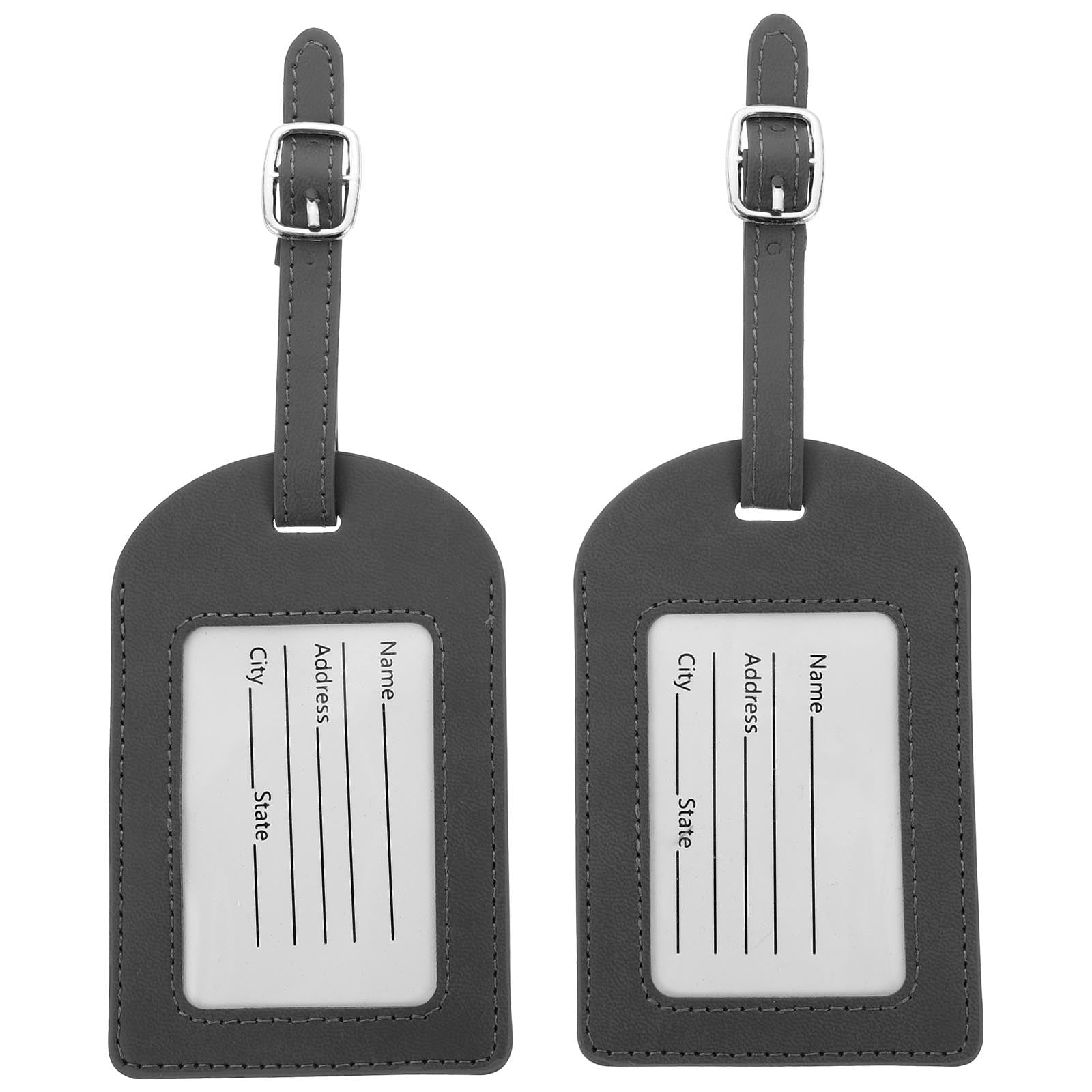 2Pcs Leather Luggage Tags PU ID Labels Durable Suitcase Labels Hanging Tags Walmart