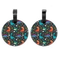 thumbnail image 1 of 2Pcs Leather Round Dinosaur Cruise Luggage Tag with Privacy Cover and Name ID Tag - Suitable for Travel Handbags Backpacks School Bags Luggage Tags, 1 of 7
