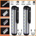 thumbnail image 1 of 2Pcs Led Rechargeable Flashlight Clip Light Penlight Pocket Portable Pen Torch, 1 of 6