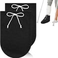 thumbnail image 1 of 2Pcs Leg Cast Cover Below the Knee Leg Cast 10x14inch Washable Sock Cover Warm Foot Cast Sleeve Plaster Stocking Protective Adjustable Drawstring Cast Protector for Men Women Ankle, Black, 1 of 7