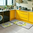 thumbnail image 1 of 2Pcs Lemon Kitchen Rugs and Mats Non Slip Set of 2 Our Happy Place Lemon Mats for Spring Summer Indoor Kitchen Floor Decor Waterproof Standing Kitchen Runner Mats 17”x30”+17”x47”, 1 of 6