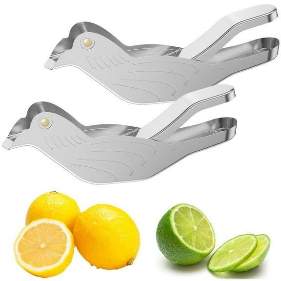 2Pcs Lemon Lime Squeezer Stainless Steel Lemon Squeezer Handheld Bird Shaped Lime Juicer Manual Fruit Juicer Portable Lemon Squeezer for Orange Lemon Lime Pomegranate Kitchen Gadget