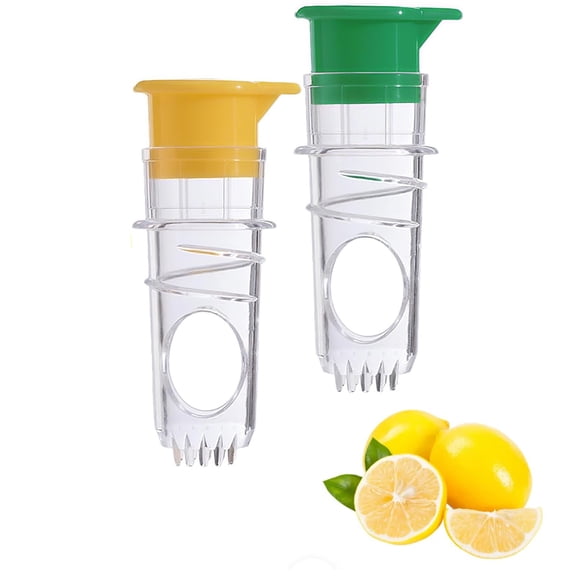 2Pcs Lemon Squeezer, Screw-Top Lemon Squeezer Manual Lemon Juicer With Built-In Filter Orange Citrus Press, Spout For Cocktails Easy To Use Lime Squeezer