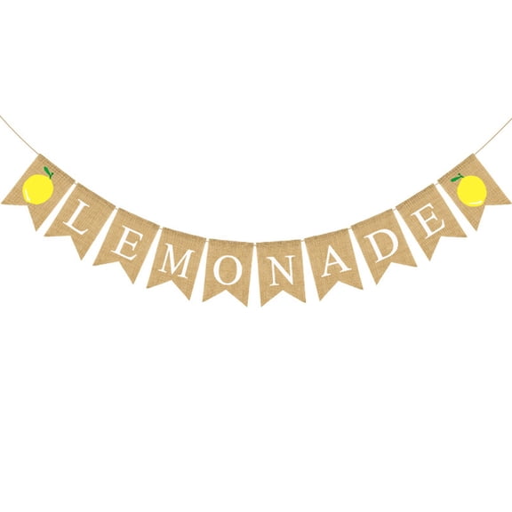 2Pcs Lemonade Party Decor Lemonade Banner Stand Decoration Garland Summer Lemon Theme Decor Party Supplies