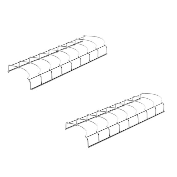 2Pcs Lid Organizer 8 Tier Rack Holder Stainless Steel With Finish For Bakeware Cutting Boards Pans Serving Trays In Cabinet & Pantry Drain Rack