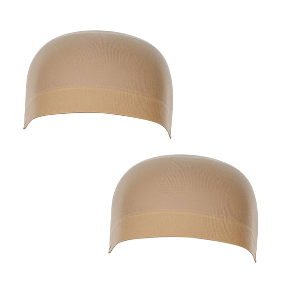 2Pcs Light Brown Stocking Wig Caps Stretchy Nylon Wig Caps for Women