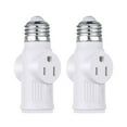 thumbnail image 1 of 2Pcs Light Bulb Socket Adaptor,Socket Adapter,3 Prong Light Socket Adapter Plug,Screw to Bayonet Bulb Socket Adaptor Convertor,for E26 E27 LED Bulbs and Incandescent Bulbs, 1 of 7