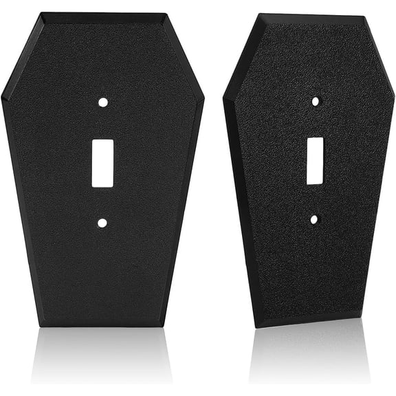 2Pcs Light Switch Cover Decorative Outlet Covers Coffin Shape Wall Plates Switch Plate Covers for Home Decor Single Toggle