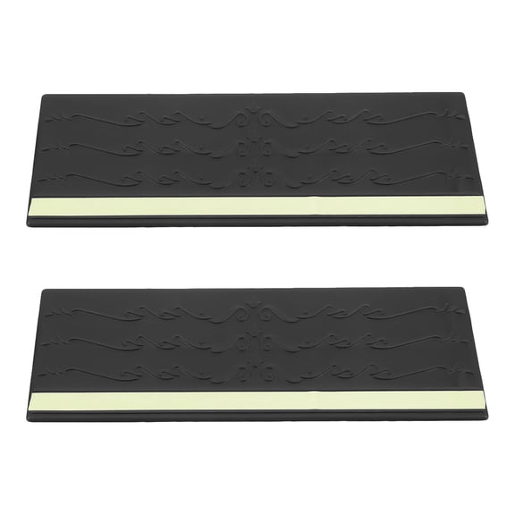 2Pcs Lightweight Portable Robot Vacuum Ramp Mat Black for Home and Office Use