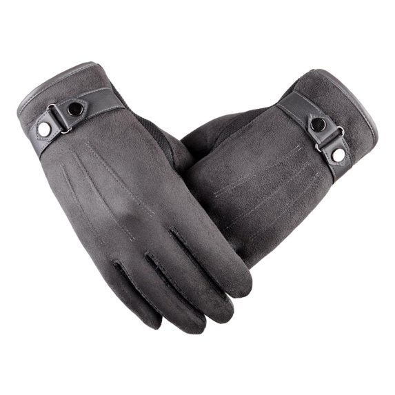 2Pcs Lightweight Winter Warm Gloves Touch Screen Texting Cold Day Running Gloves Gray