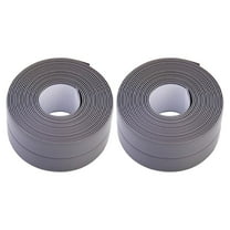 2Pcs Long 10.5FT Self-Adhesive Waterproof Caulk Tape Strip for Toilet, Bathroom, Kitchen Sink & Tub Sealing - Anti-Mold Multi-Color Rubber Sealant Gap Cover, Easy Peel & Stick(Grey,126x0.8")