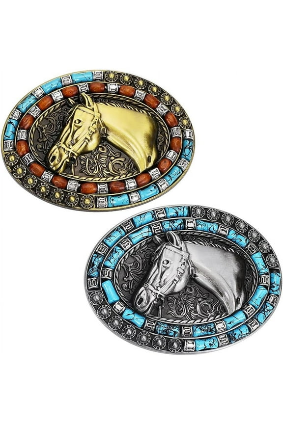 2Pcs Long Horn Bull Belt Buckle Western Cowboy Texas Rodeo Belt Buckle Western Rodeo Bull Buckle for Men Cowboy Accessory Gifts for Boyfriend Bronze Antique Bronze