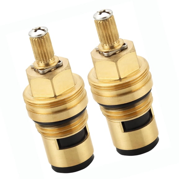 2Pcs Long Lasting Ceramic Disc Faucet Cartridges for Hot & Cold Water Valves