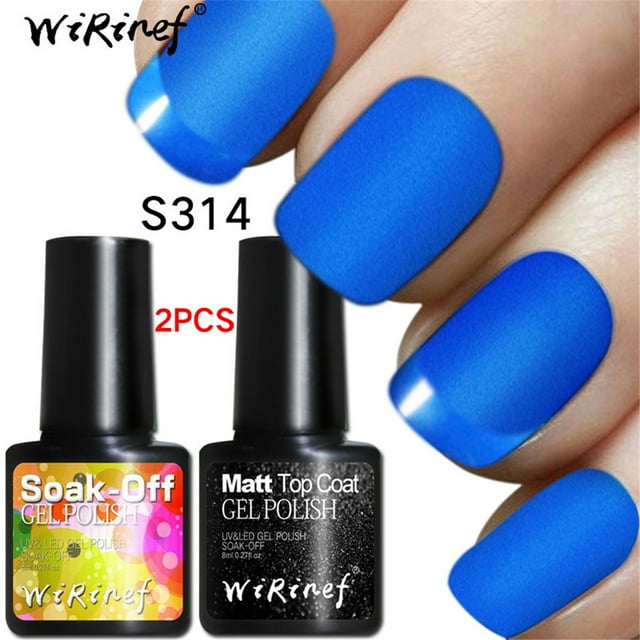 2Pcs LongLasting Painless Matt Top Coat Gel Polish Glue Temperament