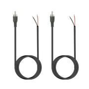 2Pcs Lossless Audio Transmission RCA to Bare Wire Cable for Speaker AV Receiver