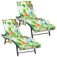 thumbnail image 1 of 2Pcs Lounge Chair Towel Cover Absorbent Microfiber Beach Chair Covers with Side Pockets Flamingo Patterns for Pool Sunbathing Garden, 1 of 10