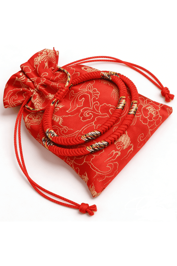 2Pcs Lucky Red String Bracelet for Women Men Teen Tibetan Buddhist Adjustable Size Handmade Red Rope Bracelet with Auspicious Bag