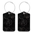 2Pcs Luggage Tags for Suitcase, Unique Pattern Design, Privacy Flap