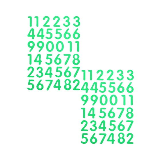 2Pcs Luminous Numbers English Letters Luminous Stickers Removable Fluorescent Decorative Wall Stickers Wall stickers