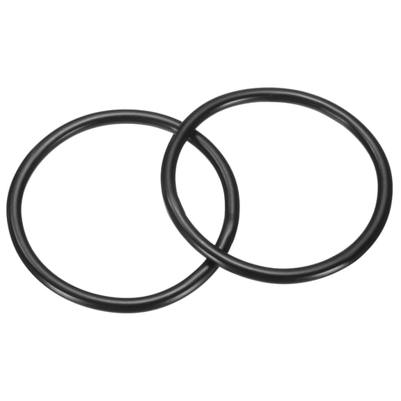 2Pcs M3 x 40mm Metal Rings, 304 Stainless Steel Solid Welded Seamless O-Ring Decorative Connecting for Macrame, Hanging Slings Rope, Black