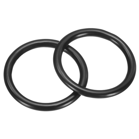 2Pcs M4 x 30mm Metal Rings, 304 Stainless Steel Solid Welded Seamless O-Ring Decorative Connecting for Macrame, Hanging Slings Rope, Black