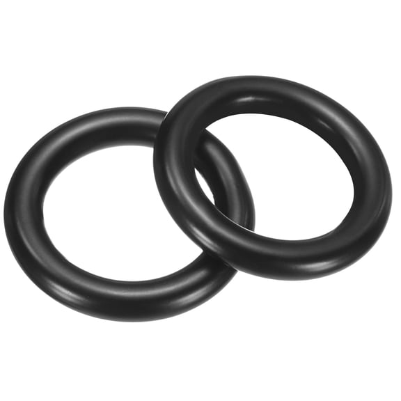 2Pcs M5 x 20mm Metal Rings, 304 Stainless Steel Solid Welded Seamless O-Ring Decorative Connecting for Macrame, Hanging Slings Rope, Black