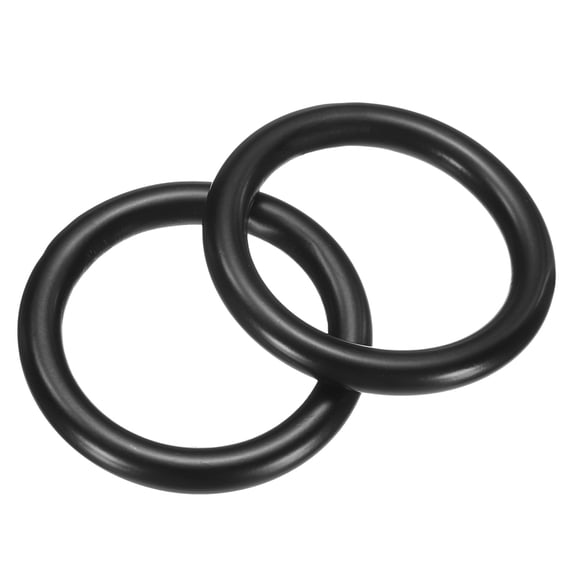2Pcs M5 x 30mm Metal Rings, 304 Stainless Steel Solid Welded Seamless O-Ring Decorative Connecting for Macrame, Hanging Slings Rope, Black