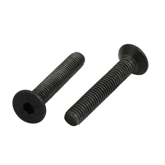 2Pcs M5x30mm Flat Countersunk Head Hex Socket Left Hand Thread Bolt DIN7991