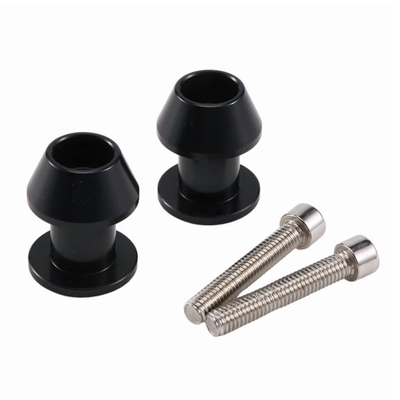 2Pcs M6 X1.5 Motorcycle Cnc Swing Arm Sliders Spools Stand Screw For Fz01 Fz03 Fz09 Fz10 Yzf R1 R3 R6 R25 R125 R1000 R6S Fz1 Fz6 Fz8 Fzs1000 Fzs600 (Black)