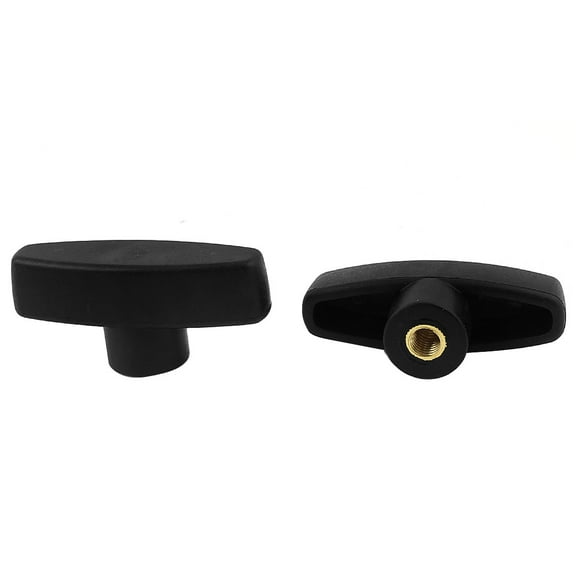 2Pcs M8 Female Thread Clamping Lever T Shaped Knob Handle Grip for Machinery