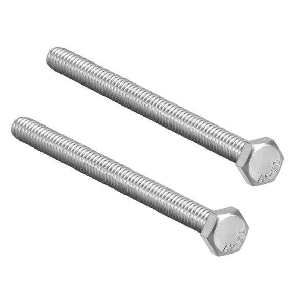 2Pcs M8 Thread 130/150mm Bolts 304 Stainless Steel Hex Head Screw Bolts Fastener for Ship Assembly Home Office Appliance