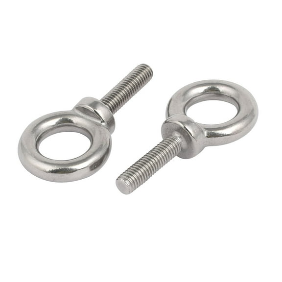 2Pcs M8x30mm Thread 20mm Inside Dia 35mm OD 304 Stainless Steel Lifting Eye Bolt