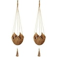thumbnail image 1 of 2Pcs Macrame Plant Hangers Rustic Plant Flower Pots Hanger Ceiling Plant Holders, 1 of 7