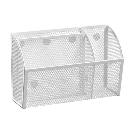 2Pcs Pencil Holder Shelf For The Whiteboard 3-Grid Mesh Pen Holder For Refrigerator Organizer Locker Accessories Organizer
