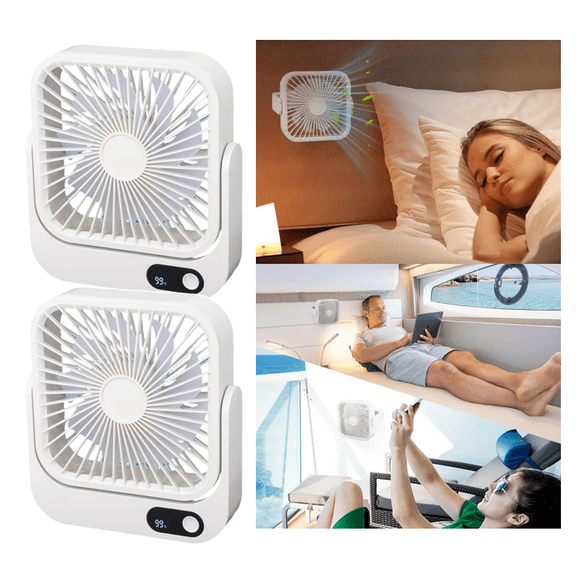 2Pcs Magnetic USB Fan for Cruise Ship Cruise Approved Portable Mini Cooling Fan For Travel
