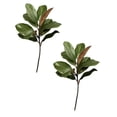 thumbnail image 1 of 2Pcs Magnolia Branches Magnolia Leaves Magnolia Leaves Picks Realistic Magnolia Leaves Twigs Greenery Magnolia for Home Table Vase Indoor Outdoor Artificial Flowers 22.0" Happy 2026!, 1 of 6