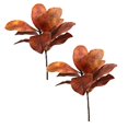 thumbnail image 1 of 2Pcs Magnolia Branches Magnolia Leaves Magnolia Leaves Picks Realistic Magnolia Leaves Twigs Greenery Magnolia for Home Table Vase Indoor Outdoor Artificial Flowers 22.0" Happy 2026!, 1 of 4