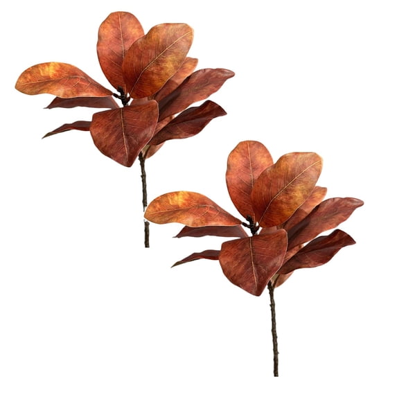 2Pcs Magnolia Branches Magnolia Leaves Magnolia Leaves Picks Realistic Magnolia Leaves Twigs Greenery Magnolia for Home Table Vase Indoor Outdoor Artificial Flowers 22.0" Happy 2026!