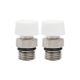 thumbnail image 1 of 2Pcs Male Thread Nickel Plated Brass Manual Radiator Air Vent Plug Valve Fully Automatic Air Vent Valve Accessory Part, 1 of 9