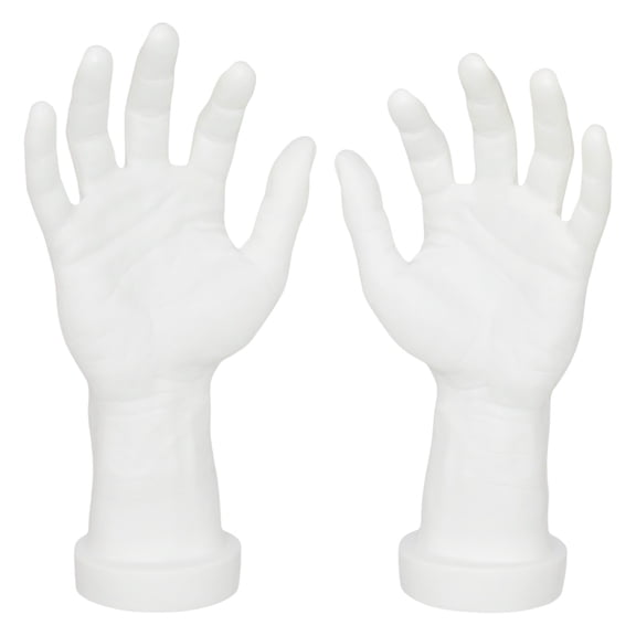 2Pcs Mannequin Hands for Nails Art Practice and Design Projects Sturdy PVC Materials Mannequin Hands for Rings Display