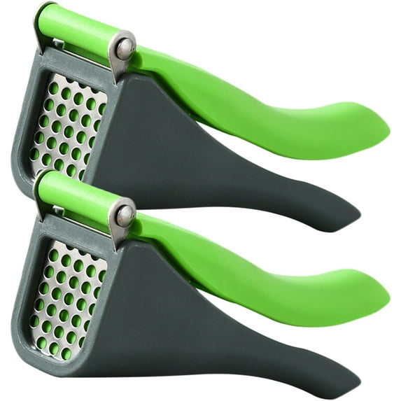 NIAIZEK 2Pcs Stainless Steel Garlic Mincer with Smooth Finish and Comfortable Grip Manual Press for Kitchen