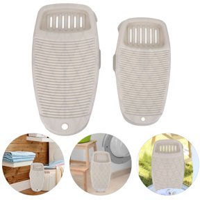 2-Pack Manual Laundry Washboards with Hanging Hole and Ergonomic Design for Effective Handwashing Clothes and Garments